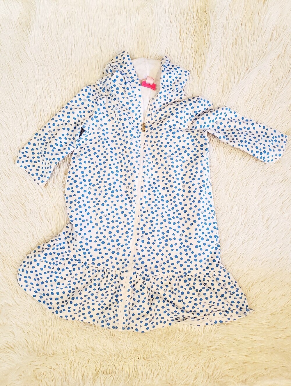 Lilly Pulitzer Girls Cooke UPF 50+ Zip-Front Coverup Dress L